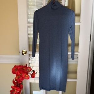 Blue gray knit dress home relaxing